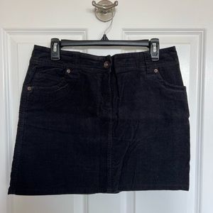 tommy hilfiger black corduroy mini skirt